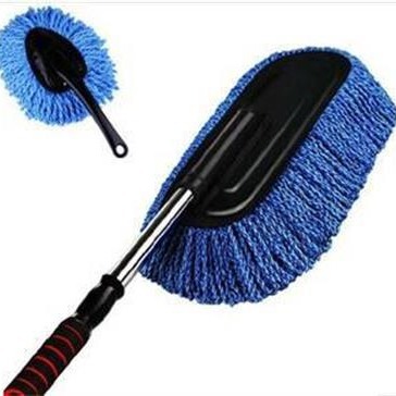 Manufacturer Dust Removal Cleaning Brush Stainless Steel Handle Removable Telescopic Car Washing Machine Car Wax Brush Cotton Thread Wax Mop
