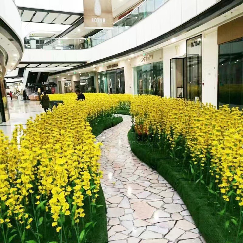 Simulation Rape Flower Decoration Simulation Flower Large Outdoor Landscaping Decoration Flower Art Shopping Mall Layout Fake Flower Sea