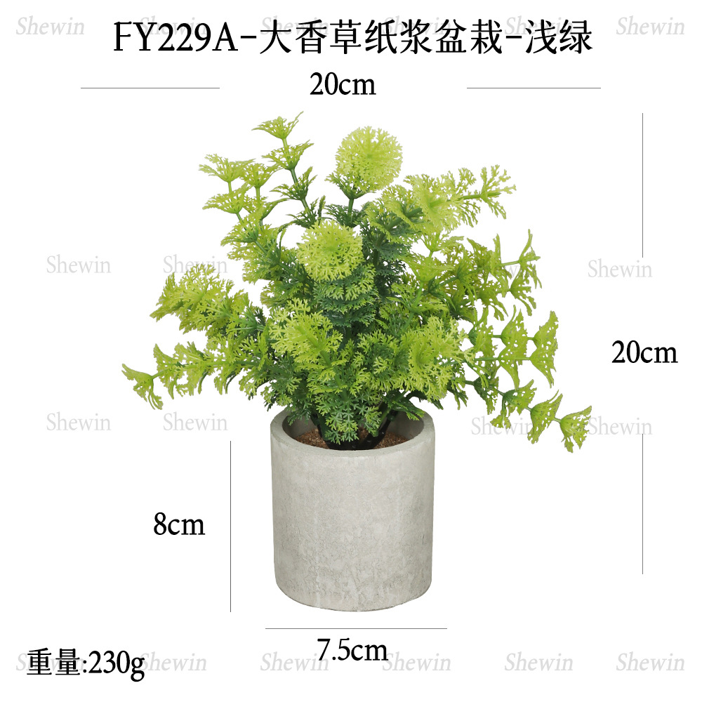 Más de 240 combinaciones populares de macetas con plantas verdes artificiales, decoraciones para el hogar, flores artificiales, bonsáis cilíndricos de pulpa de papel.