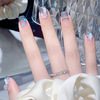 Nail stickers, removable fake nails for nails, 24 pieces, ready-made product, internet celebrity