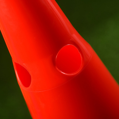 52cm thickened round bottom 3/4 hole logo bucket football training equipment hurdles obstacle roadblock training cone plastic