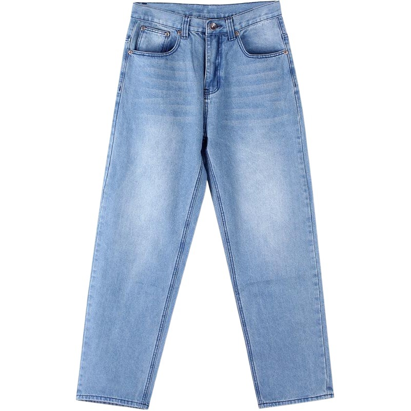 Europa y América luz azul más tamaño jeans hombres suelta casual moda hip hop hiphop hip hop pantalones de skate Pantalones