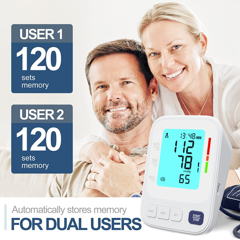 Blood Pressure Meter Household Voice Blood Pressure Meter Blood Pressure Measuring Instrument Upper Arm Electronic Blood Pressure Meter Portable Blood Pressure Meter
