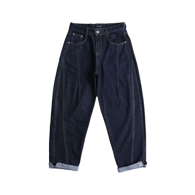 Urban Casual 2025 Autumn New Fashion Loose Slimming Jeans Versatile Rolled-Up Wide-Leg Pants Urban Casual 2025 Autumn New Fashion Loose Slimming Jeans Versatile Rolled-Up Wide-Leg Pants