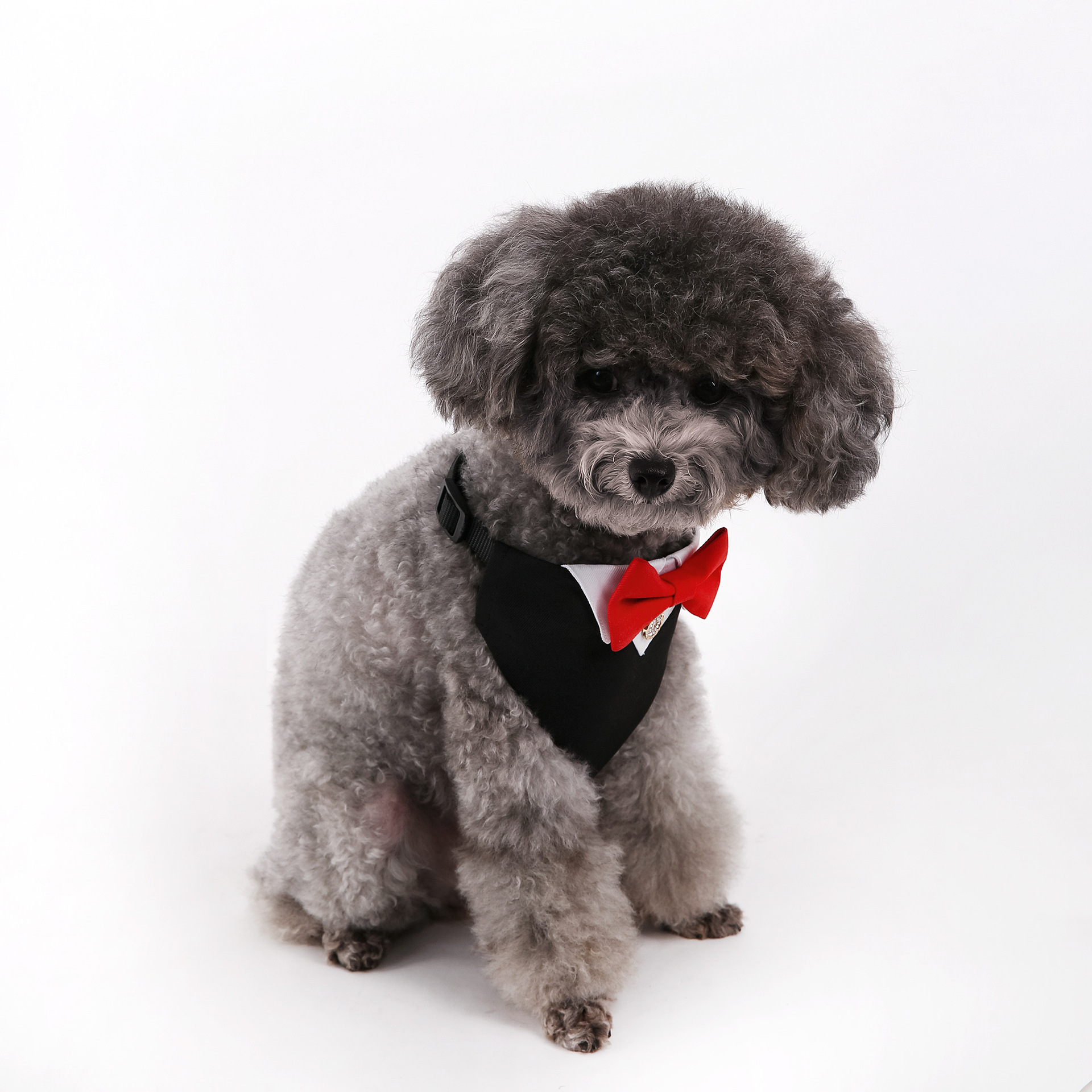 Navidad Año Nuevo transfronterizo perro británico estilo boda traje perro collar toallas de saliva para mascotas toallas de triángulo