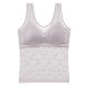 Wide shoulder mesh lace women's vest one-piece chest pad without steel ring comfortable breathable round neck slim fit bodybuilding underwear