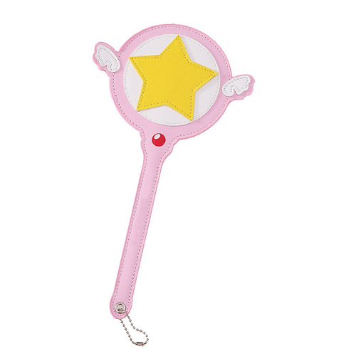 Two-dimensional magic wand prop card holder, wings card holder, cute girl’s wand, fairy wand, bus card bag, card holder