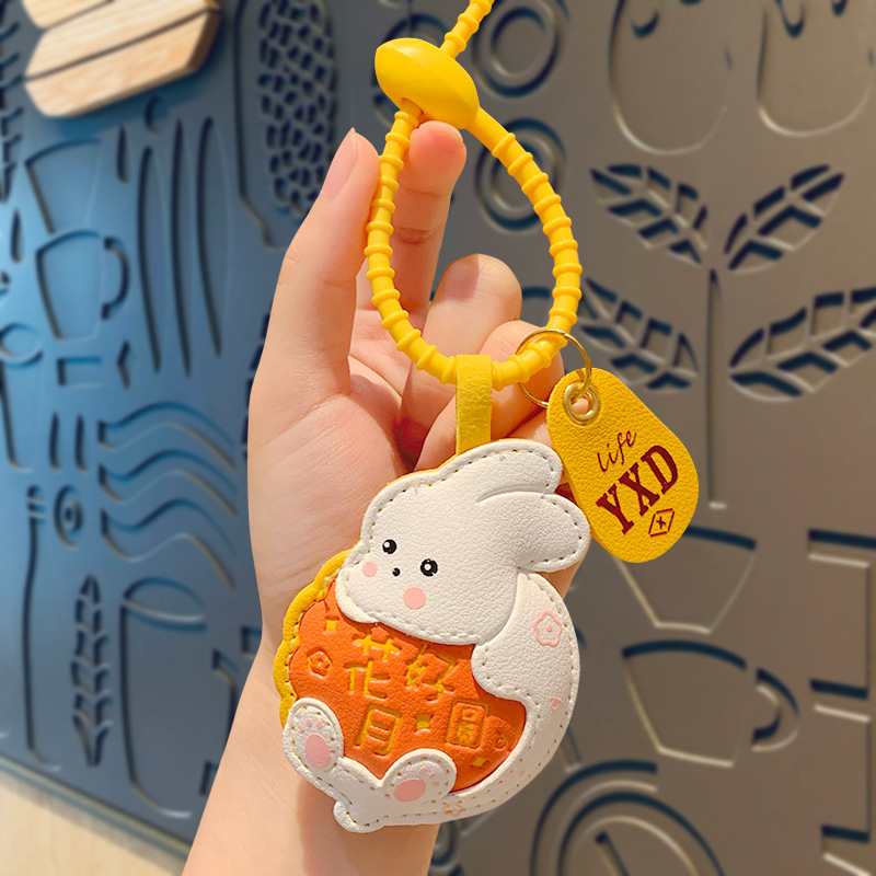 国潮中秋節のぬいぐるみの月のウサギのペンダントのカップルの漫画のカバンのキーホルダーの小さい贈り物の卸売り|undefined