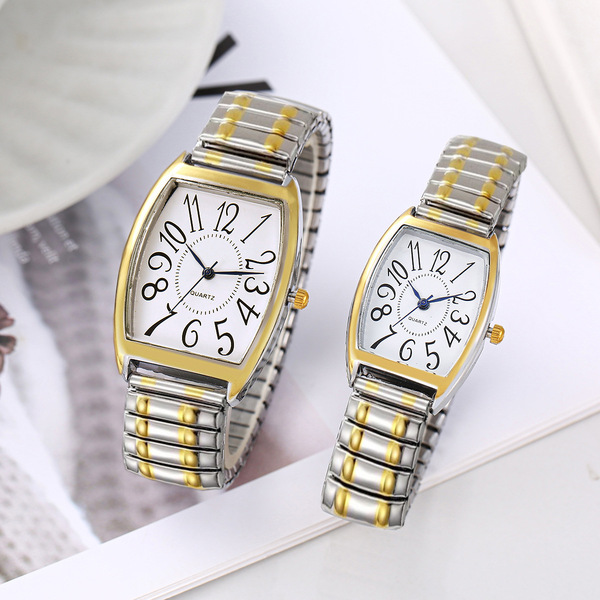 Fashionable women's elastic quartz swiss watch for elderly