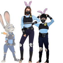 万圣节服装疯狂动物城动漫女警朱迪cos全套亲子兔子警察舞台服装
