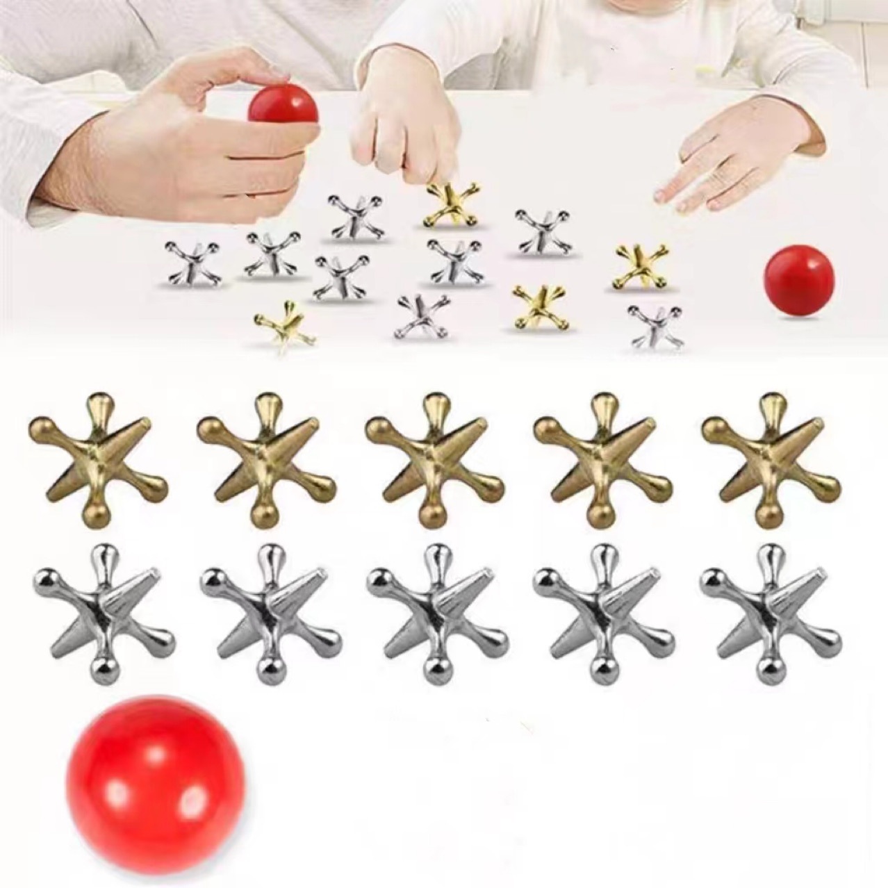 創意紅球抓子遊戲兒童益智桌面玩具個性多人減壓玩具套裝批發