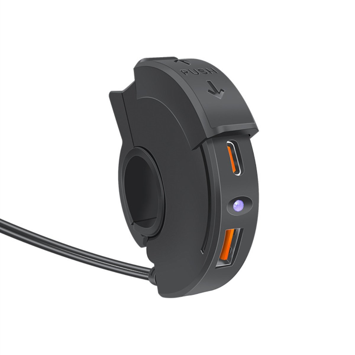 Leading car charger motorcycle car USB fast charging waterproof TYPE-C charging stand SAE interface with switch