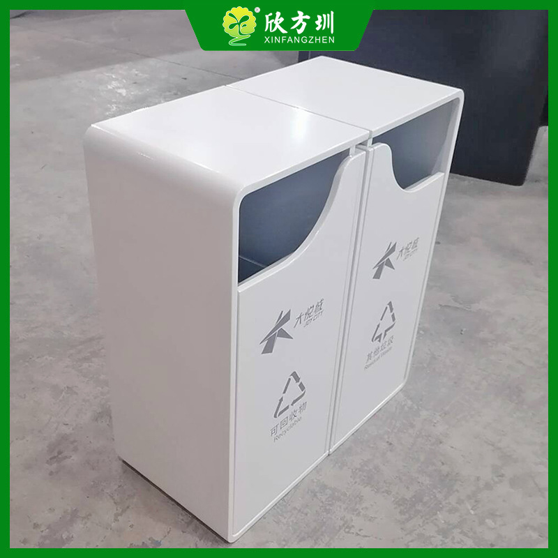 City Construction Real Estate Combined Stainless Steel Classification Trash Can Spray Plastic Metal Square Peel Box Factory Customization City Construction Real Estate Combined Stainless Steel Classification Trash Can Spray Plastic Metal Square Peel Box Factory Customization