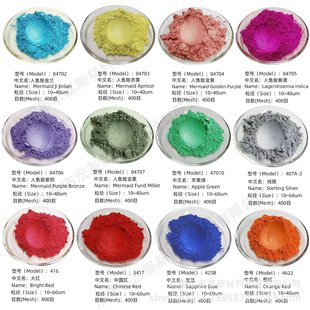 Wholesale 100 Multicolor Mica Powder Watercolor Painting Furniture Spray Paint Floor Paint DIY Color Filler Pearlescent Powder
