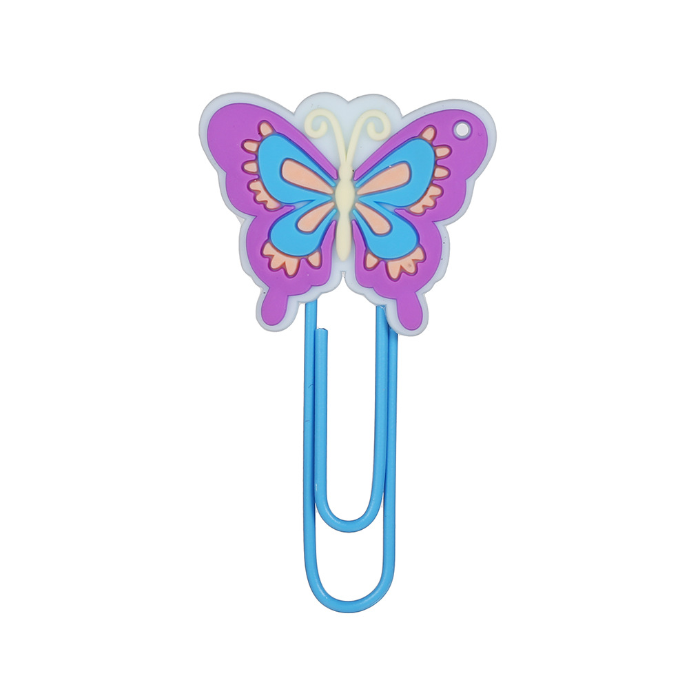 Butterfly Shaped Pvc Soft Glue Epoxy Clip Bookmark 1 Piece Wholesale display picture 3