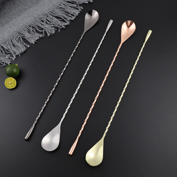 Mixing stick stainless steel drop-shaped