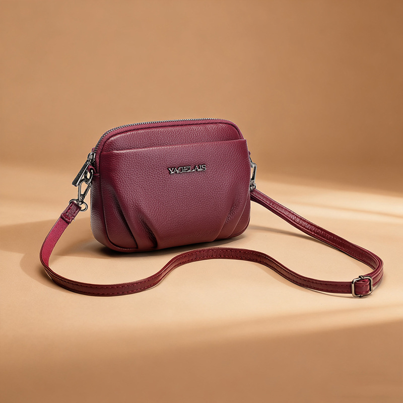Casual Women's Bag Multi-Layer Crossbody Bag Women's 2025 New Small Bag Cross-Border Trend Lightweight One-Shoulder Crossbody Simple 3956