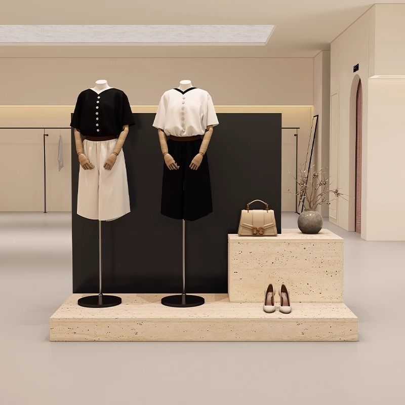 中岛台展示台服装店中岛女装展示柜中间流水简约摆放展示陈列展柜