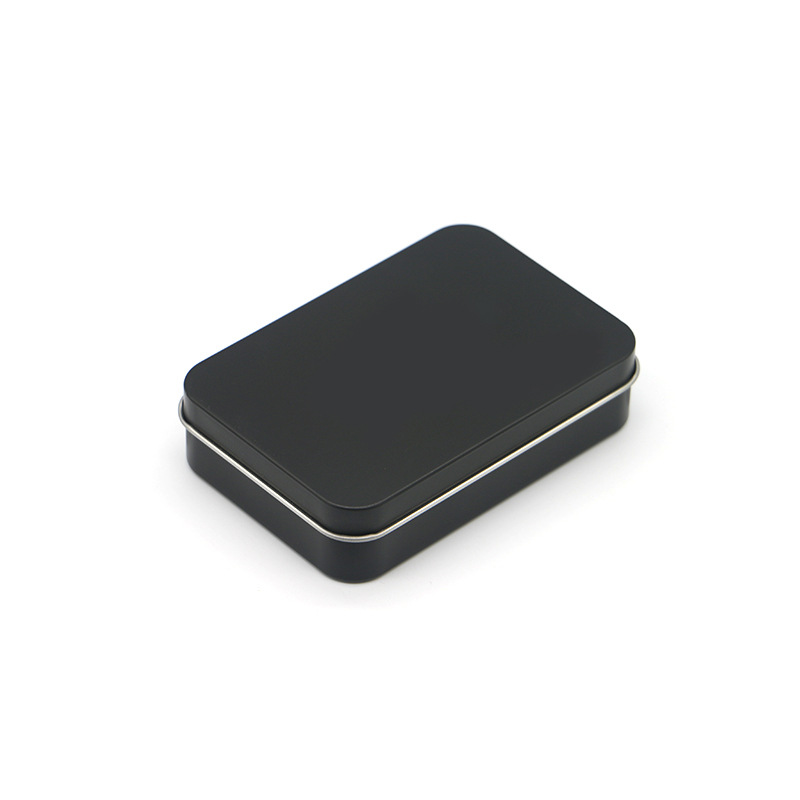 Caja de hierro en stock embalaje caja vacía caja de hojalata rectangular Ventana de PVC multi-tamaño caramelo U-placa caja imprimible logotipo