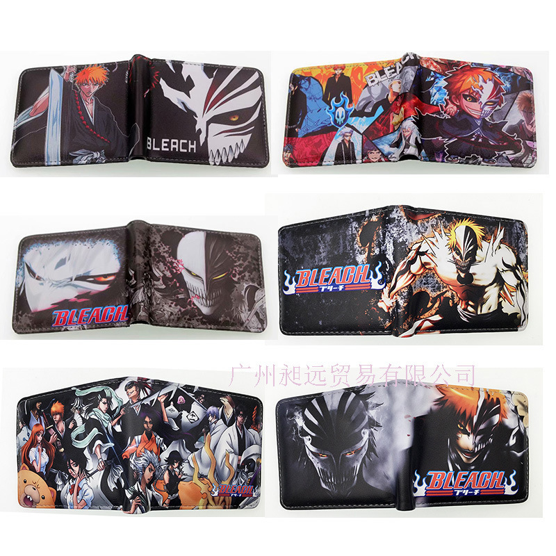 Animation New Death Short Wallet Broken Face Kurosaki Coin Purse Student Men's Pu Wallet Animation New Death Short Wallet Broken Face Kurosaki Coin Purse Student Men's Pu Wallet