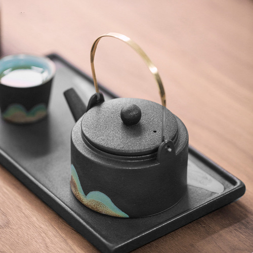 Lift kettle ceramic teapot kung fu warm tea stove single pot tea boiler candle heating base coarse ceramic tea warm tea stove set