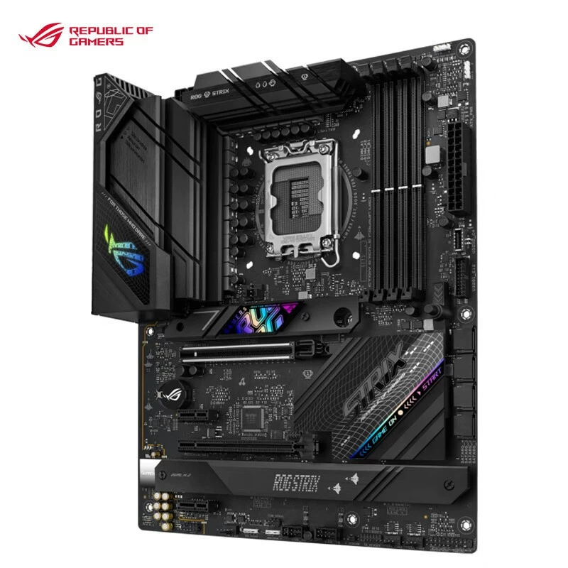 Совместимый комплект Intel ASUS ROG Strix B760-F GAMING WIFI поддерживает процессоры 13-го/12-го поколения