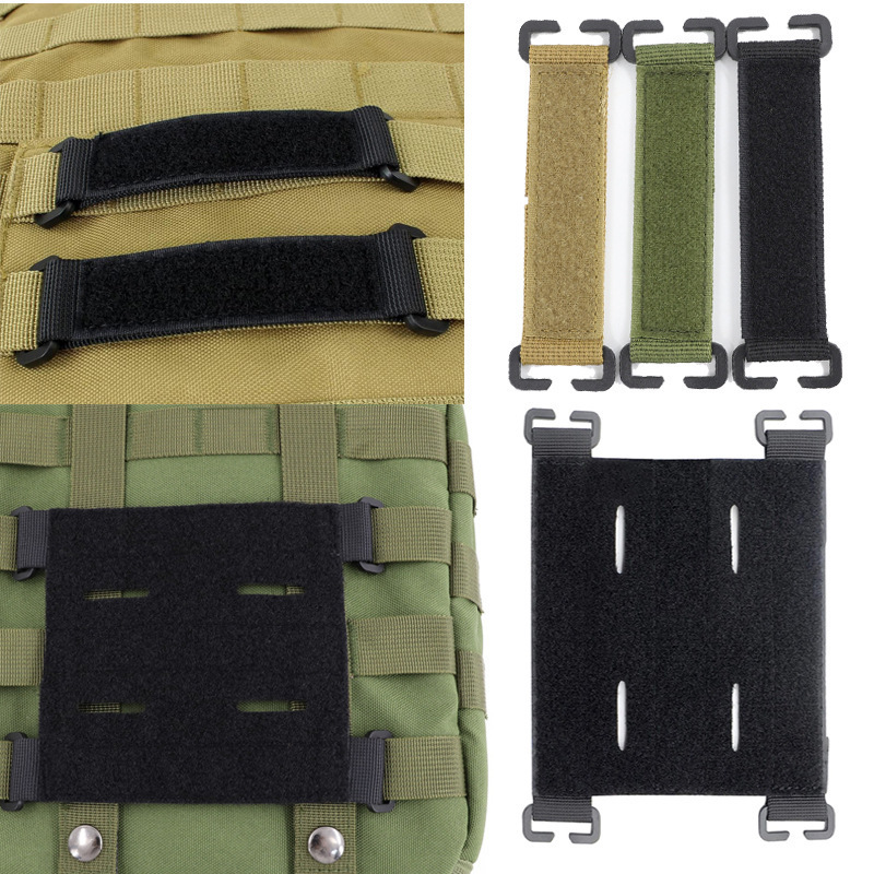 Detachable Webbing Link Function Tactical Backpack Extension Accessories Molle Extension Morale Staple Velcro Base