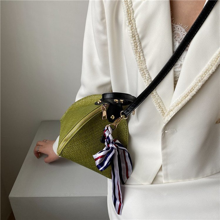 Korean Woven Messenger Shoulder Silk Scarf Bag display picture 12