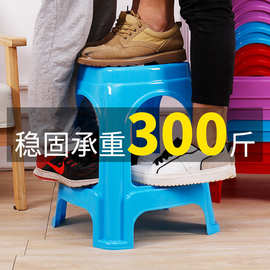 工厂批发塑料凳子 加厚抗摔椅子简约风格户外会议家用方凳可叠放