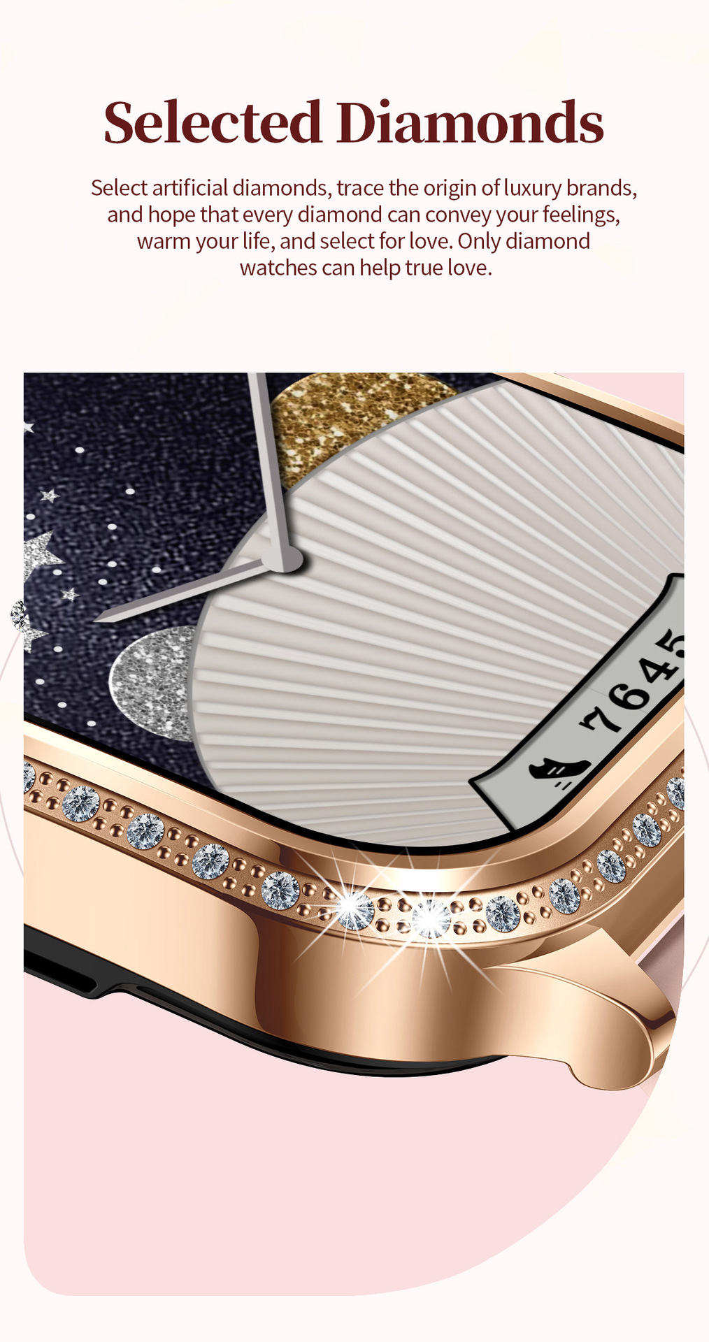 Smartwatch For Women Heart Rate And Blood Pressure Fitness Tracker_voghion.com
