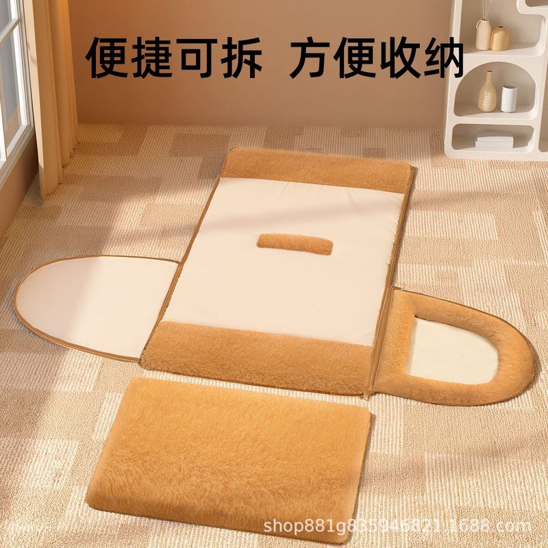 狗窝四季通用可拆洗中型小型犬比熊狗房子封闭式安全狗屋宠物睡窝|undefined