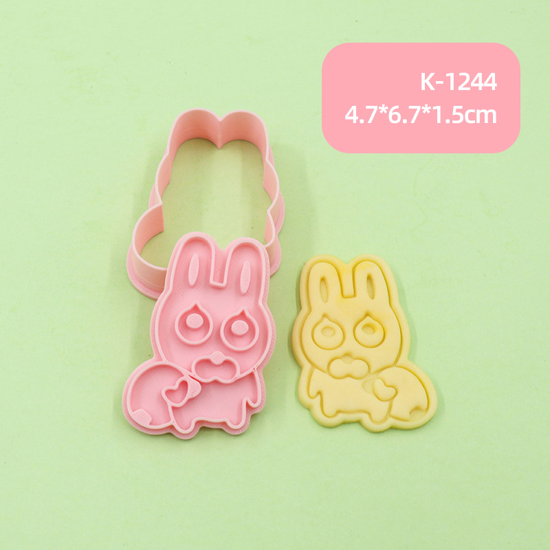 Bige Multi-Building Biscuit Molde Dibujos animados Lindo Animal Siam Lip Home Baking Refer Parche Piedra Plástico Clay image 21