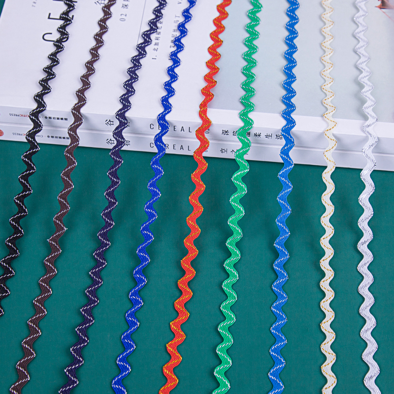 24m polipropileno oro y plata en forma de S correa ondulada de 0,5 cm correa marina decoración encaje accesorios de ropa hecha a mano