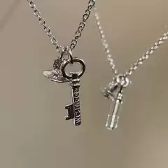 Happy Planet 2025 New Vivian Saturn Eunice Key Pendant Necklace Elegant Simple sweater chain