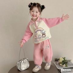 女童春秋套装2025新款儿童洋气时髦女孩春季宝宝时尚休闲运动衣服