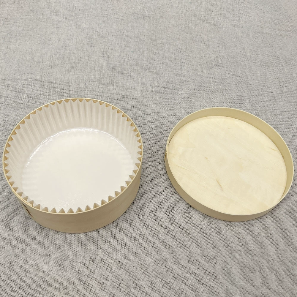 Производитель, круглая коробка для торта по индивидуальному заказу, коробка из пробковой коры, коробка для упаковки быстрого питания, портативная однослойная коробка для хранения фруктов