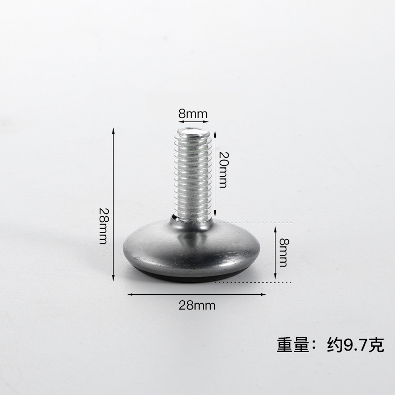 M8可调脚垫黑底桌椅调节脚螺杆垫脚M6M10家具五金调整脚可调脚垫|undefined