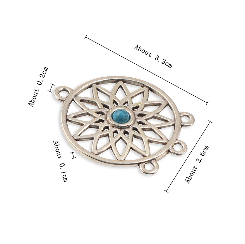 1 Piece Simple Style Dreamcatcher Alloy Inlay Pendant Jewelry Accessories display picture 1