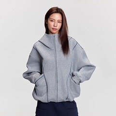RAPPEYE 潮牌美式重磅500g连帽开衫外套明辑线 线廓形空气层卫衣