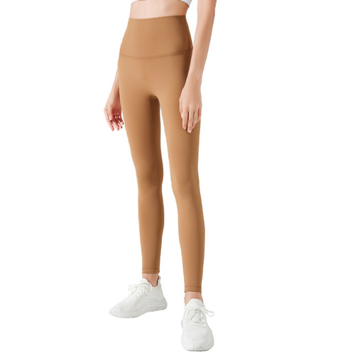 New autumn and winter velvet yoga nine-point pants, warm fitness pants, slim fit, peach butt sports thickened tights