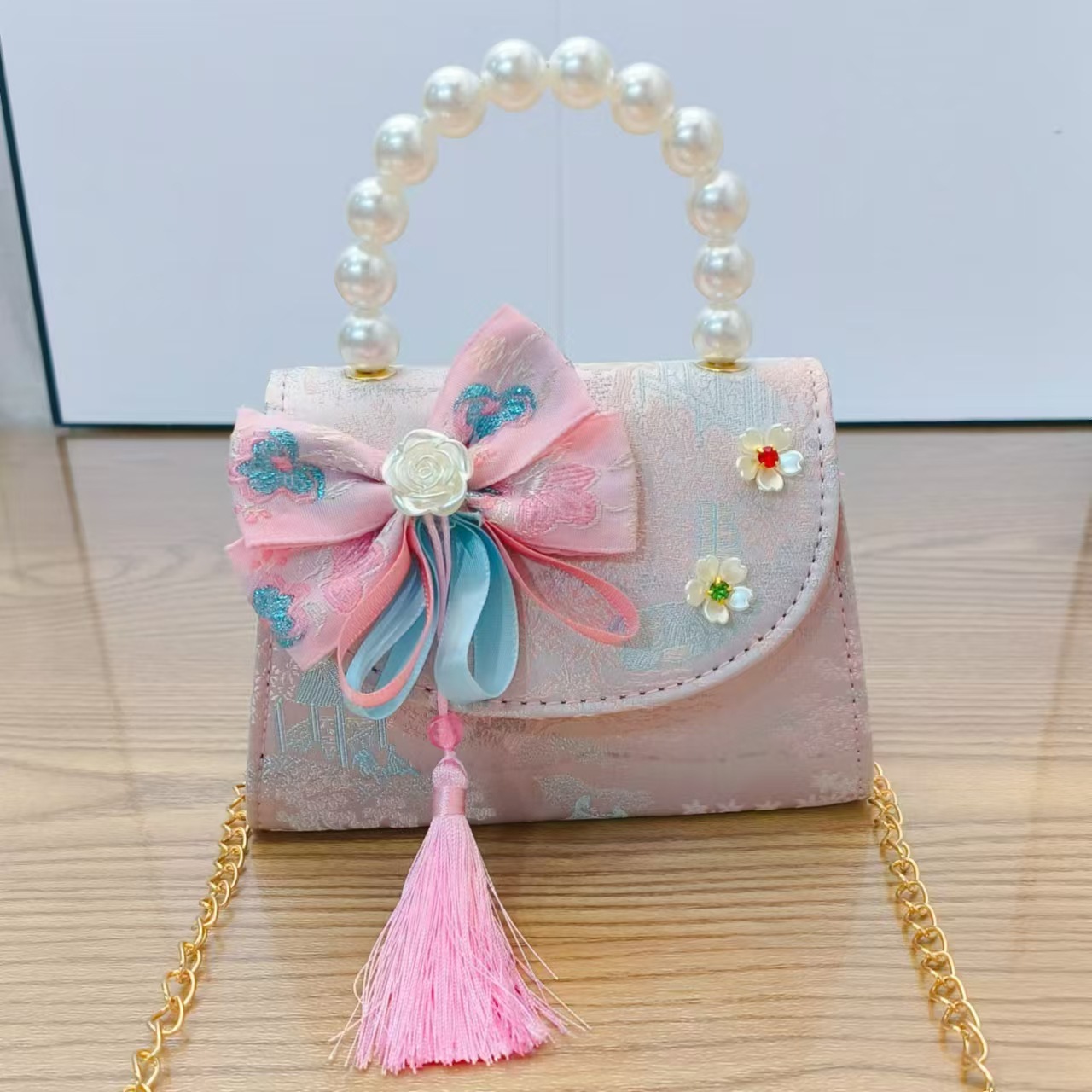 Nuevo estilo antiguo bolso para niños bolso de mensajero lindo para niña bolso de hombro de viaje de niña de estilo chino bolso de hombro de todo fósforo