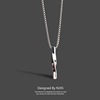 Pendant, brand necklace suitable for men and women hip-hop style, universal clothing stainless steel, internet celebrity, simple and elegant design, does not fade