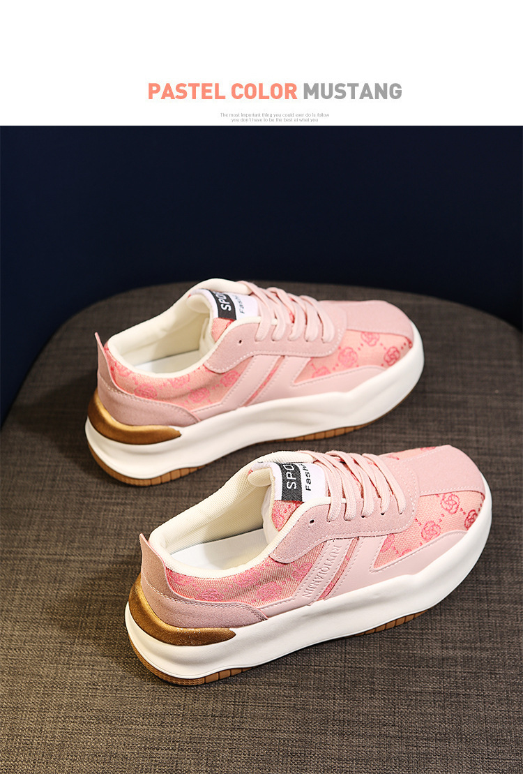 Proljetne cipele s novim retro uzorkom za jednu osobu iz 2024., cipele s debelim potplatom i petom Matsuke_voghion.com