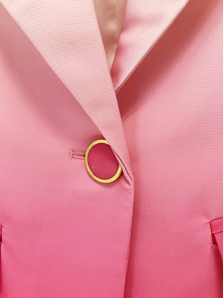 GraceChic Cross-Border In-Stock 2025 New Fashionable Gradient Slim Fit Suit With Flared Trousers Two-Piece Set_voghion.com