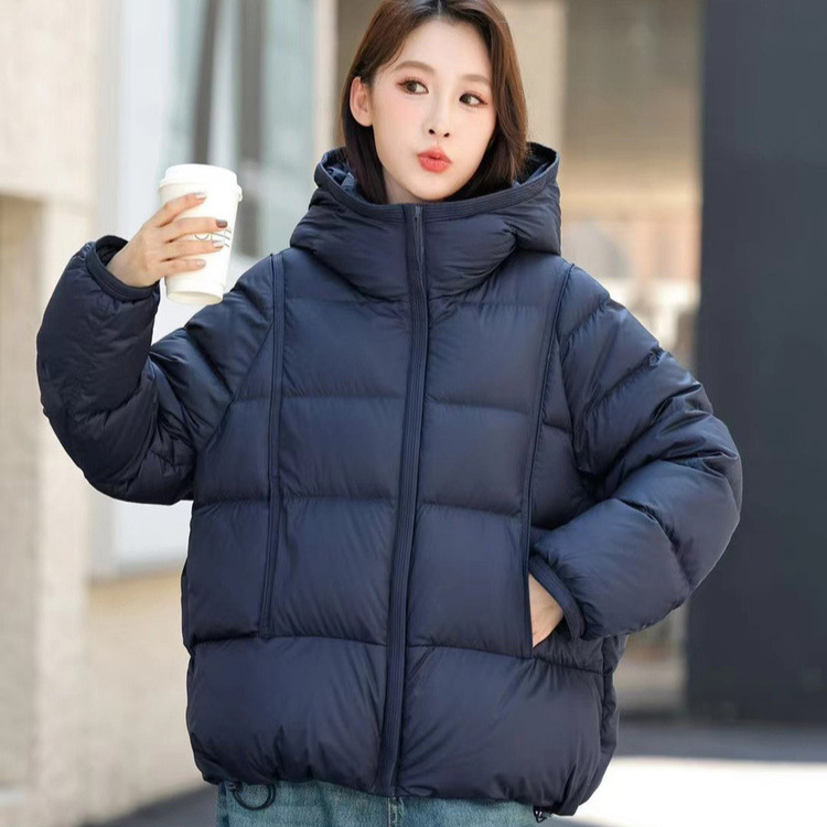90绒羽绒服 2025短款泡芙加厚锁温耐寒羽绒服女收腰保暖外套女