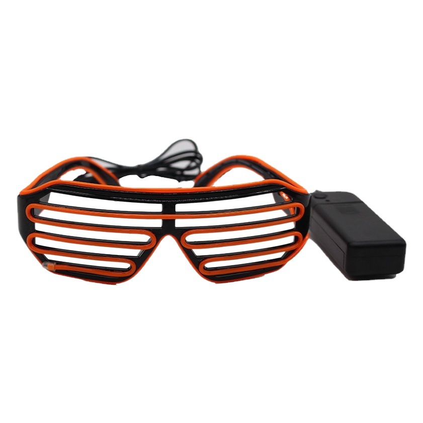 En stock directo de fábrica el luz fría gafas luminosas flash luminoso barra de control de voz obturador gafas led