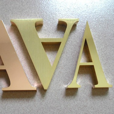 精品金属不锈钢字定制精工拉丝电镀钛金仿古烤漆广告字白钢字定做