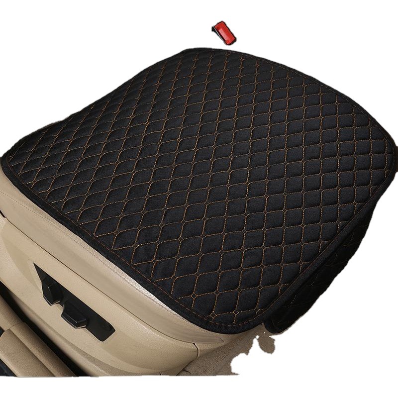 Cojín de asiento de coche de tela de lino pequeño cojín de asiento de coche de tres piezas cojín de asiento de coche universal transpirable verano coche cojín fresco