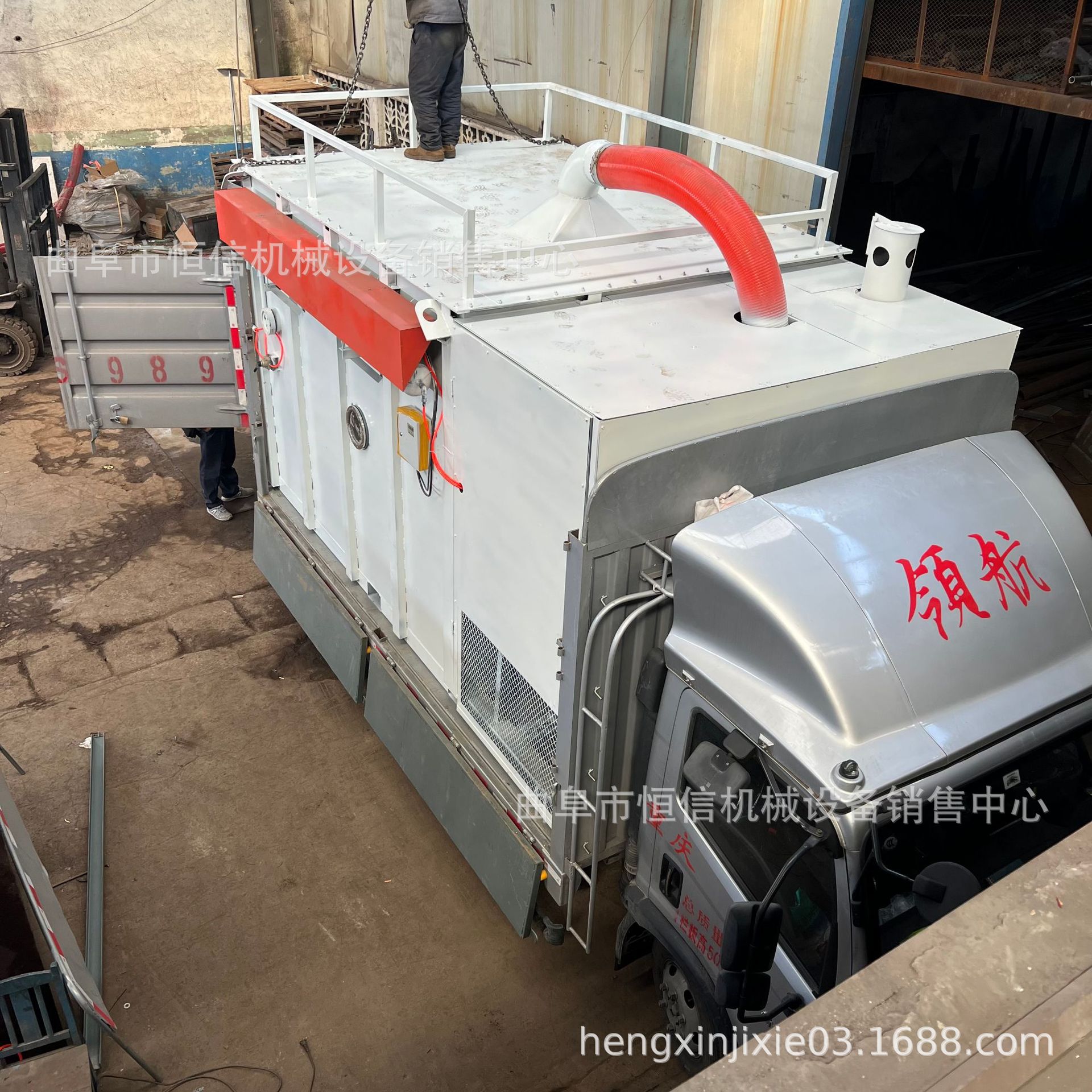 电厂灰库放灰移动式吸灰车zcjb 平板车厢自卸车煤灰煤渣吸灰车