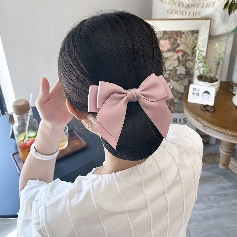 ヘッドフラワー女性の夏の気質ネットバッグナースプロフェッショナルヘアネット客室乗務員ヘアアクセサリー銀行勤務日韓国帽子|undefined